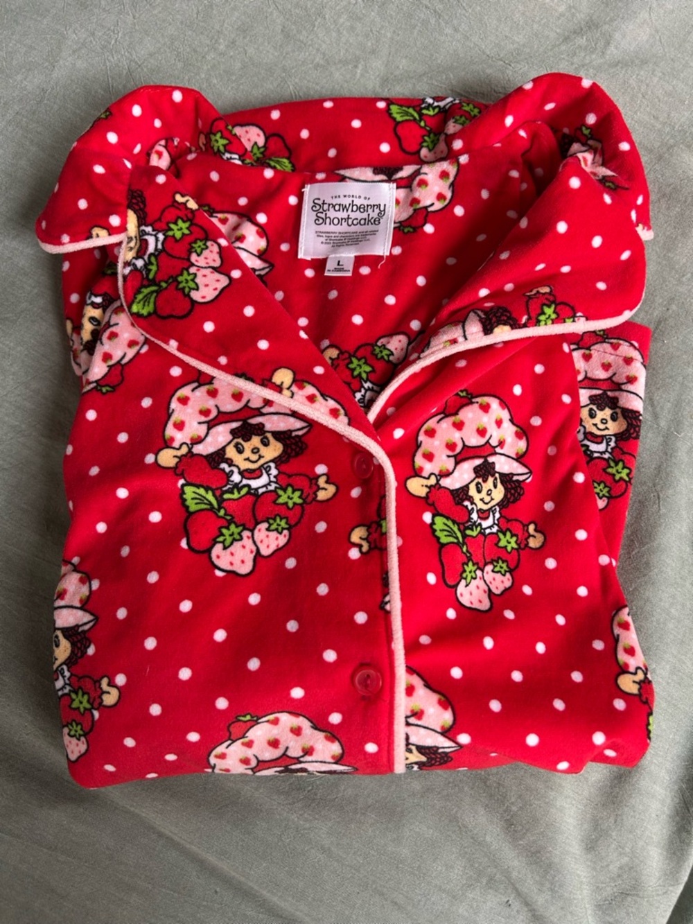 Strawberry Shortcake Red Womens Pajama Top